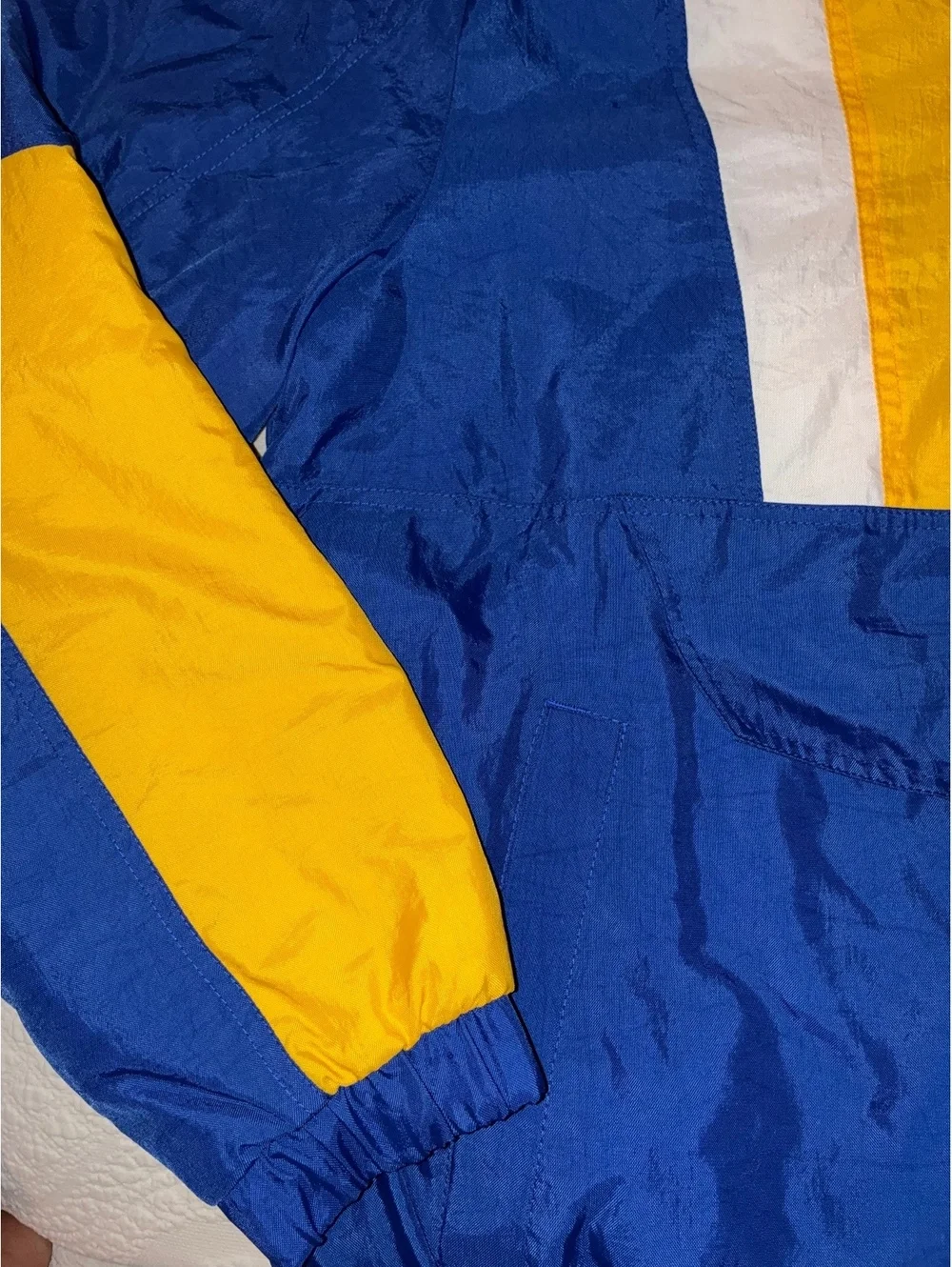 NWT Men's Starter Royal Golden State Warriors Charger Half-Zip Pullover Jacket M